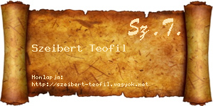 Szeibert Teofil névjegykártya